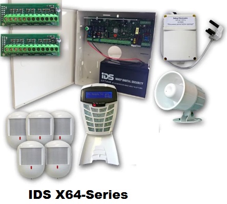 IDS X64 alarm system kit and keypad